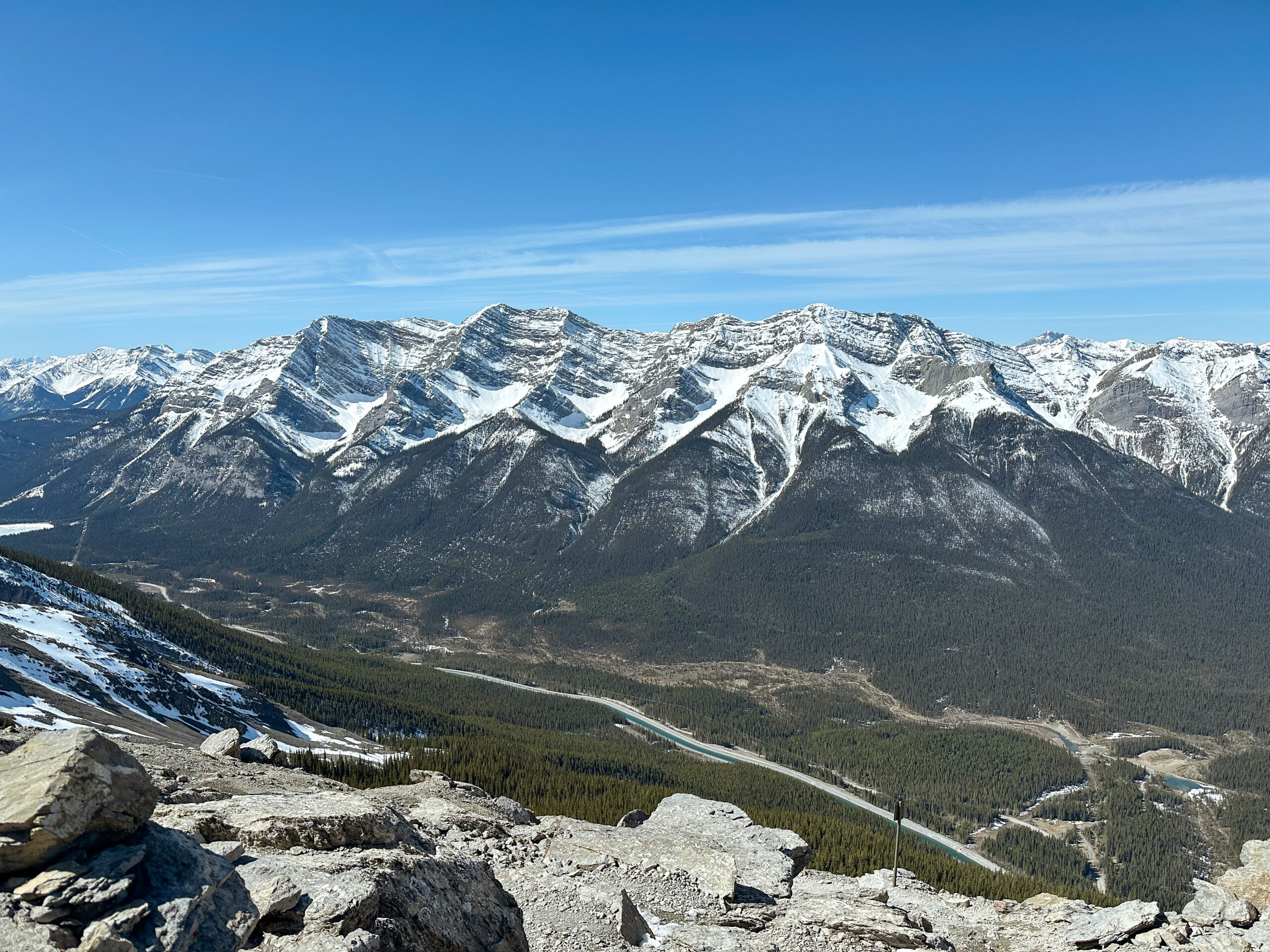 banff in May, shoulder season, snow hiking